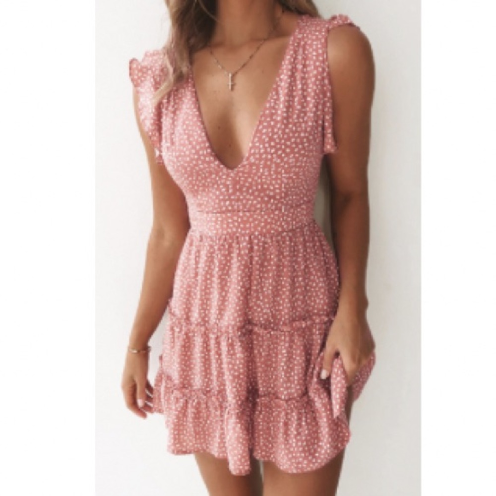Polka Dot Pink Summer Dress